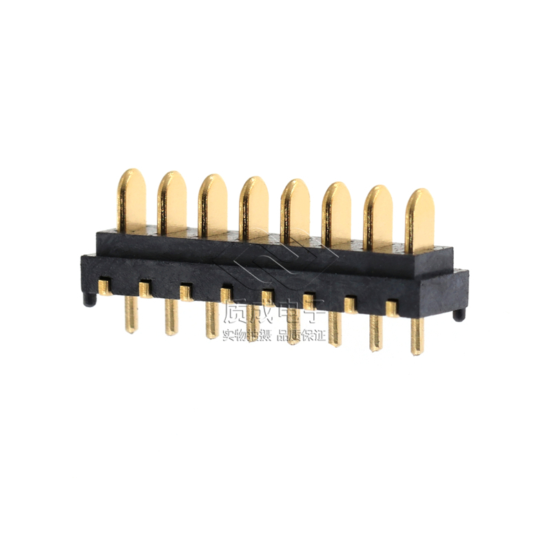 刀片電池連接器小型2.0間距8PIN公座180度插件門鎖玩具電池接口座