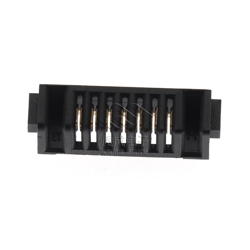 廠家供應2.0mm間距-7Pin-母座刀片電池連接器 ZC-07P20LHL帶柱
