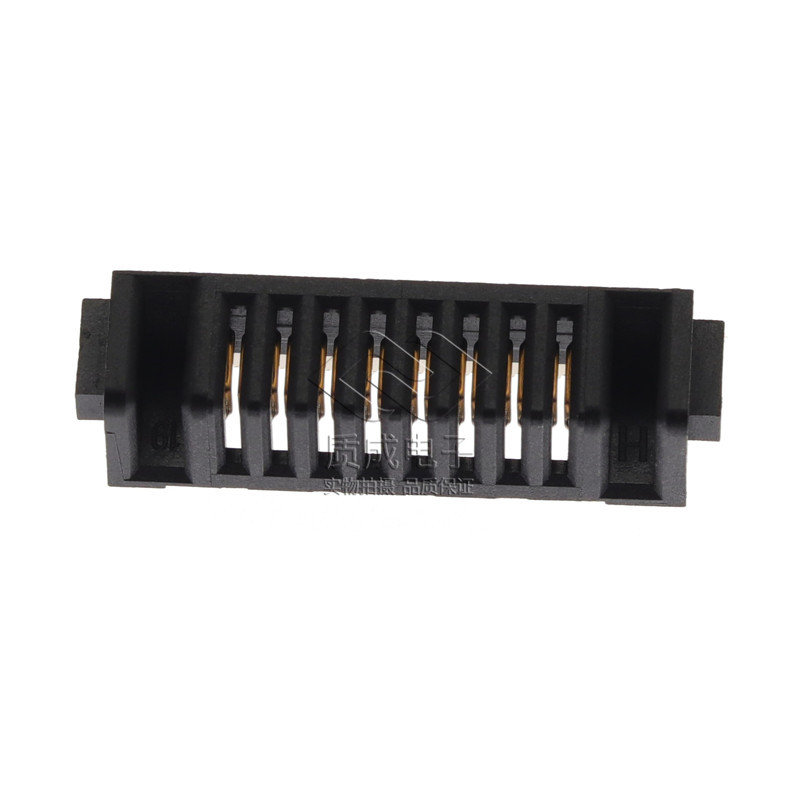 刀片電池連接器ZC-08P20LHL母座帶柱雙彈片 2.0間距8Pin