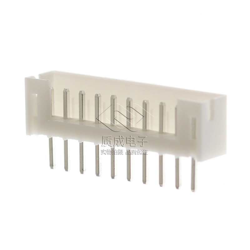2.0間距插件針座連接器 2.0mm-10A立式直針 PH2.0白色條形接插件