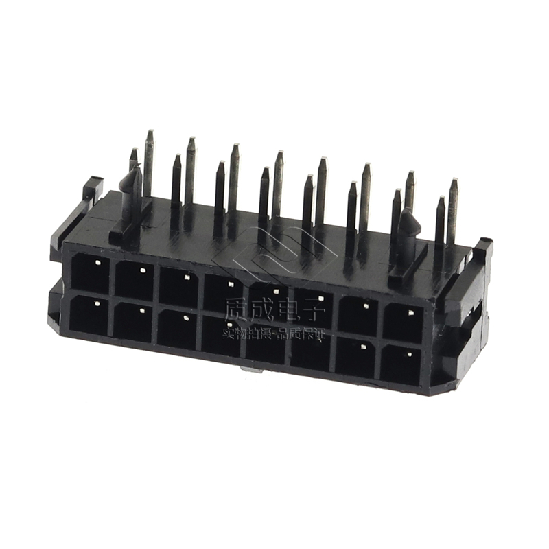 43045-1600莫仕連接器 替代MX 3.0間距彎針針座 雙排2*8P臥插端子