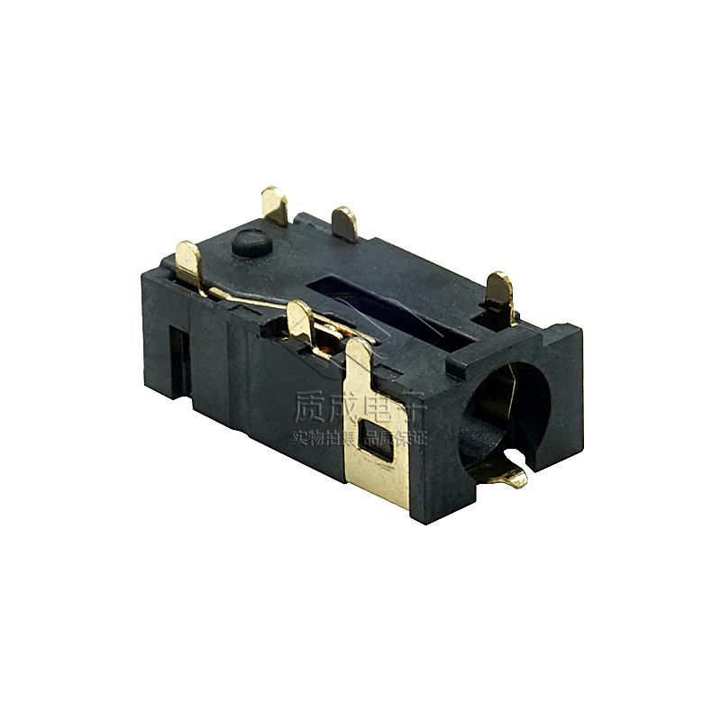 3.5mm耳機插座ST-3548-PT-T10六腳無頭貼片端子鍍金